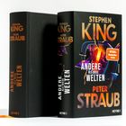 "Buchrücken: Stephen King, Peter Straub, Andere als diese Welten. Cover: Schrift und grafisches Motiv, Heyne-Verlag."