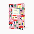 Text: "Astrid Lindgren, Die Prinzessin, die nicht spielen wollte, Insel-Bücherei Nr. 1556". Bunte Häuser auf rosa Hintergrund.