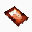 „E.T.A. Hoffmann, Der Sandmann, illustriert von Kat Menschik“. Ein Gesicht mit orangenen Haaren auf dunklem Hintergrund.