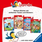 "Weitere Bücher mit einfachen Texten und Stickern: Tonis magisches Fußball-Trikot, Idas zauberhafter erster Schultag..."  
Kinderbücher in lebhaften Farben mit einem Vogel-Logo.