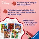 Stundenlanger Malspaß; Kunstwerke sicher aufbewahrt; 50 Motive; Disney-Illustration mit Figuren und Buntstiften.