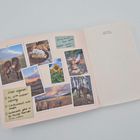 Texte: "Nicht vergessen!", "Mo 10:00 Erdbeerlief...", "Henry macht Jau...", Fotos von Pferden, Sonnenblume, Huhn, Landschaft.