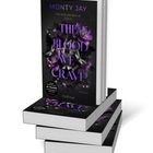 Covertext: MONTY JAY, THE HOLLOW BOYS IV TEIL 2, THE BLOOD WE CRAVE. Schwarzer Hintergrund, violette Blumen.