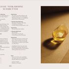 "Banane Tonkabohne Nussbutter" Rezept mit Zutatenlisten für verschiedene Mischungen und Zubereitungsschritte, dazu Bild eines Cocktails.