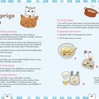 Titel: "Korokke – ultraknusprige Kroketten". 
Rezeptanleitung mit Zutaten und Bildillustrationen von Katzen.