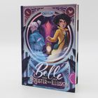 **Belle und der Meister der Illusion. Lilly Oberlin.** Illustration: Zwei Figuren mit einem Pferdekopf im Hintergrund.
