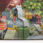 Ein rotes Etikett zeigt „Dein SPIEGEL Bestseller-Autorin“. Unter einem Weihnachtsbaum sitzt eine Person mit Geschenken.