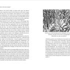 Links Textseite mit Erzählung über Vorwürfe, rechts Holzschnitt-Illustration: "Drei Frauen lebendig verbrannt" beschriftet.