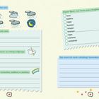 "So ist heute das Wetter bei mir," "Darauf kann ich heute stolz sein," "Dieser Sport war heute mein Ausgleich:" - Illustration mit Symbolen.