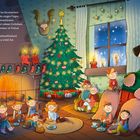 Text: "Später sitzen alle zusammen ... der schönste, den Benno je erlebt hat." Gemütliche Wohnzimmer-Szene an Weihnachten.