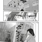 Das Bild ist eine schwarz-weiße Manga-Illustration mit Texten über mysteriöse Ereignisse in einem Schulgebäude.