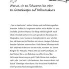 Kapitel 1: Warum ich ein Schwamm bin oder ein Gepäckwagen auf Kollisionskurs. Illustration eines liegenden Tieres.