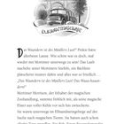 "ELBSANDSTEINGEBIRGE" steht auf einem Band unter einem Bus vor einer Bergkulisse. Text beginnt mit: "Das Waandern ist des Müüllers Lust!"