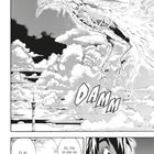 Texte: "DAMM", "Er ist riesig!", "Da...Das ist also die wahre Gestalt von Phönix?!". Illustration eines riesigen Phönix am Himmel.