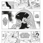 Comic-Seite mit Dialogen zwischen Charakteren in einer kargen Landschaft, Diskussion über Magie und Loyalitäten.