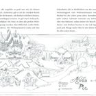 Ein liebevoll gestalteter Weihnachtsdorf-Plan mit Orten wie "Bibliothek", "Wichtelstadt", "Minigolfplatz" und "Eisbahn".