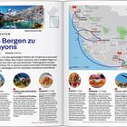 Reiserouten: Von Bergen zu Canyons. Dauer: 20 Tage. Strecke: 2250 km. Übersichtskarte zeigt Route durch Peru.