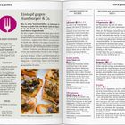 Texte: "Eintopf gegen Hamburger & Co.", "; Satt & glücklich", "Modern", "Nasch & genießen", "Kaffee Eigenmarke".

Das Layout zeigt Artikel über Essen und Florenz mit Fotos von Speisen.