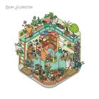 "Beim Floristen" steht oben. Eine Illustration zeigt Tiere in einem Laden voller Pflanzen und Blumen, die sie pflegen.