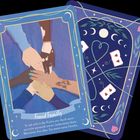 "Er sah sich in der Küche um. Auch wenn sie nicht verwandt waren, bedeuteten diese Menschen ihm alles. Sie waren seine Familie."

Illustration: Sechs diverse Hände übereinander, umgeben von Mondphasen und Girlanden.