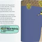 Links steht der Text, rechts eine Illustration von einem Skateboarder in der Luft unter Kronleuchtern.