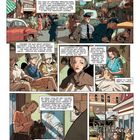 "Tag 3... Später...", "Theater", "Sweetville Fruit". Stil: Comic mit lebendigen Straßenszenen, Menschen in Dialogen.
