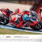 APRIL 2027, Marco Melandri (ITA), Ducati, Rennfahrer auf Motorrad, dynamische Pose, Hintergrund: weitere Rennszene.
