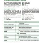 TRAININGSDOKUMENTATION, Bewertung der Leistungen in Grundgehorsam und Futterarbeit, Tabellen mit UZ und Verhalten.