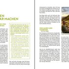 Text: ALMLEBEN ERLEBBAR MACHEN, DIE VERMARKTUNG VON (ALP-)ALMPRODUKTEN
Von Alois Kiegerl, VON ALMEN UND TOURISTEN Von Franz Bergler

Bei einem Artikel sind zwei Spalten Text auf weißem Hintergrund. Eine farbige Abbildung zeigt eine alpine Landschaft mit einer Person.