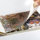 Text: "ANNA" und darunter "TOMTEN". Illustration: Ein Wald mit drei Pilzwesen, eine Hand blättert das Bild um.