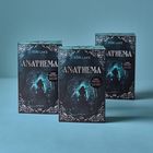 Die Buchcover von "ANATHEMA" von Keri Lake, beschriftet als "Dark Fantasy" und "Ab 18 Jahre", mit einem mystischen Design.