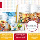 Lesefreude wecken ab der 1. Klasse. Kindgerechte Sätze helfen beim flüssigen Lesen ohne Stocken. Zwei geöffnete Bücher.