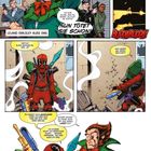 Comic-Illustration mit folgender Handlung: Eine Figur namens Leland Owsley alias Owl fordert Gewalt. Ein anderer hat bunte Spielzeugwaffen. 