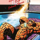 "Schön cool bleiben! Dein Johnny Storm." Eine Comicszene zeigt einen Felsenwesen entspannt am Pool auf einer Luftmatratze.