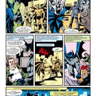Comicheft mit Batman, Bruce Wayne spricht über sein Kostüm, erinnert sich an ein Kostümfest mit seinem Vater, Actionkampf.