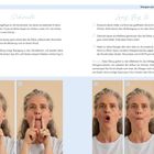 Seite 68: „Schnute“ erklärt Übungen zur Mundmuskulatur mit Bildern einer Frau, die Anweisungen ausführt.