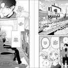 Mehrere Panels eines Mangas zeigen zwei Personen im Zug. Texte handeln von Gesprächen über ein berühmtes Getränk und Reisepläne.