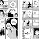 Mehrere Panels einer Manga-Seite. Dialoge: "Was ist denn los?", "Hana-chan-san.", "Da bist du ja." Zwei Personen in traditioneller Kleidung.