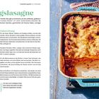 "Sonntagslasagne" mit Rezept und Zubereitung für eine Lasagne aus Rindfleischragù, Bechamelsauce und Parmesan. Foto einer Lasagne.