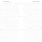 Geburtstage, Januar bis Dezember in 6 Abschnitten mit Linien zum Eintragen von Namen.