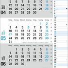 Kalender für April bis Juni 2027 mit Feiertagen: 6.5. Christi Himmelfahrt, 9.5. Muttertag, 23.5. Pfingsten.