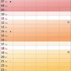 Kalender April 2027; farblich von Lila zu Grün verlaufend; Wochentage und Daten aufgelistet.