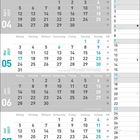 Kalender für April bis Juli 2027, mit Feiertagen: 1. Mai, 6. Mai, 9. Mai, 16.-17. Mai, 27. Mai, 21. Juni.