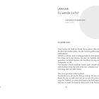 JANUAR: Es werde Licht! Gott sprach: Es werde Licht! GEN 1,3 (L). Es werde Licht. Text über Lichter in der Stadt und Dunkelheit.