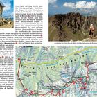 Links Text über Bergwanderung auf Weg Nr. 628 zur Cima Bocche. Rechts Bergansicht mit Wanderer. Unten farbige Wanderkarte.