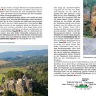 Text über Wanderwege bei Švolkovský hrádek und Záhořínská kaple mit Markierungshinweisen. Unten eine Landschaftsfotografie. Rechts ein Bild eines Eingangs zu einer Kapelle in einem Felsen.
