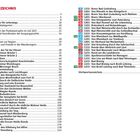 INHALTSVERZEICHNIS: Vorwort, Übersichtskarte, Top-Touren, Region; Details zu Wanderungen mit Dauer und Seitenzahl.
