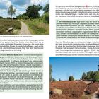 Texte: Wilhelm Bode (1860–1927), Alfred-Wietjes-Stein, Hannibals Grab, Wilsede. Beschreibung: Ein Wanderweg führt durch eine Heide, gesäumt von Bäumen und Sträuchern.