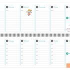 Kalenderwoche 42, Montag bis Sonntag. Notizen, Uhrzeiten, Zitat von Dostojewski. Illustration von spielenden Kindern. Oktober 2026.