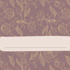 Ein leeres Textfeld auf einem floralen Hintergrund mit feinen goldenen Linien auf braunem Grund.